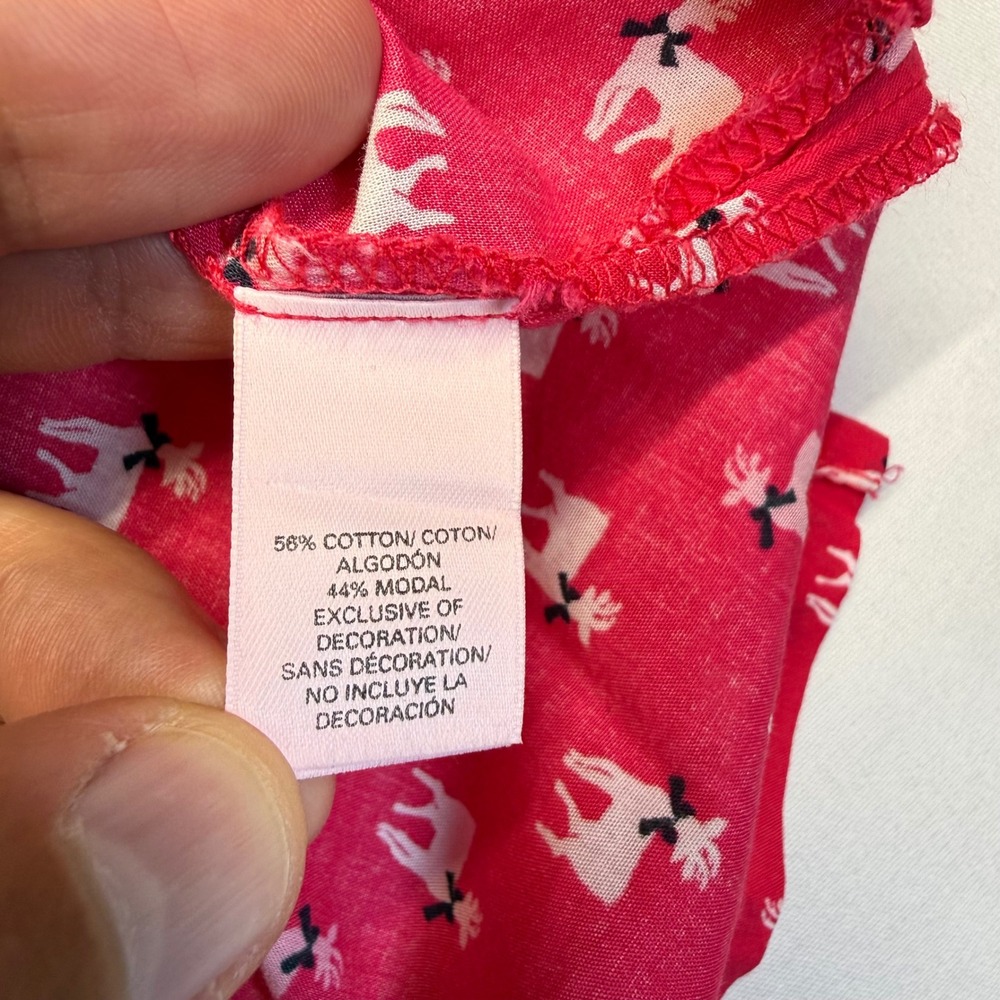 Victoria's Secret XL Pink Reindeer Pajama Set Christmas Modal Lounge Set Holiday - Picture 14 of 14